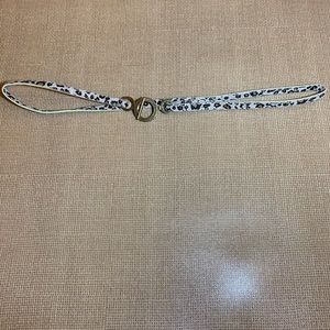 Dana Buchman Thin Leopard Print Belt